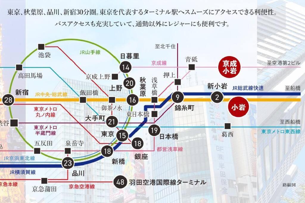 Jinghouse小岩 Direct To Shinjuku/Airport/Close To Station Tóquio Exterior foto